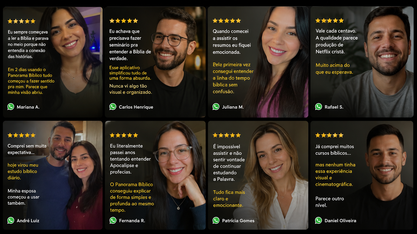 Avaliações reais de alunos do Panorama Bíblico